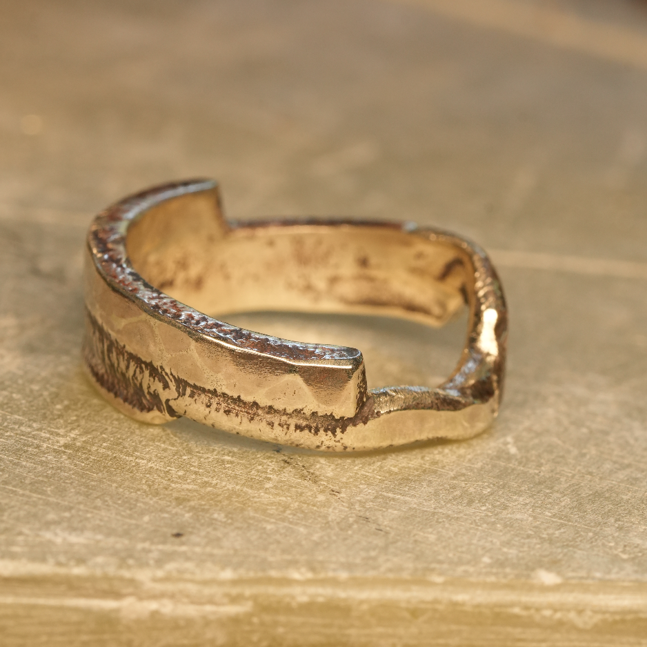 Organic No. 1 handgefertigter Silberring 935er Silber organisches Design Münster