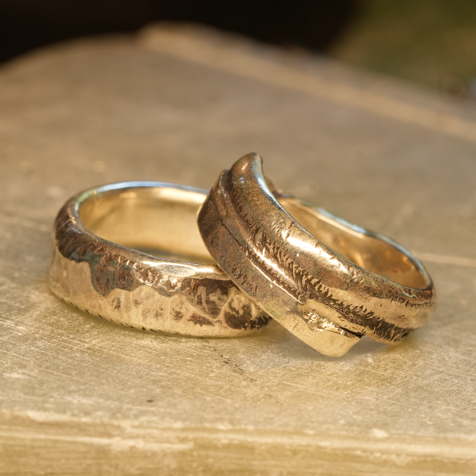 Organic No. 1 Silberring Seitenansicht Profil 935er Silber Unikat