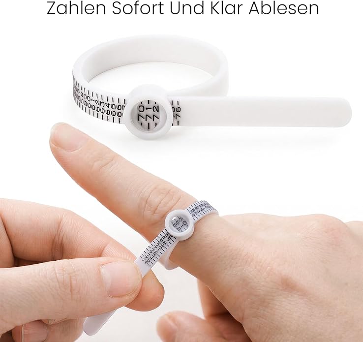 Ringgrößenmesser — Ringgröße einfach am Finger messen
